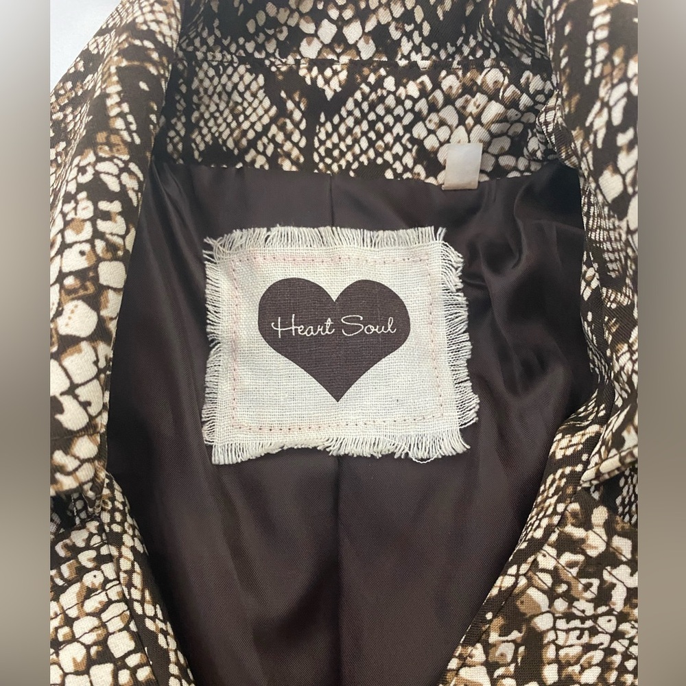 Heart Soul Snakeskin print coat Size X-Large - Picture 3 of 9